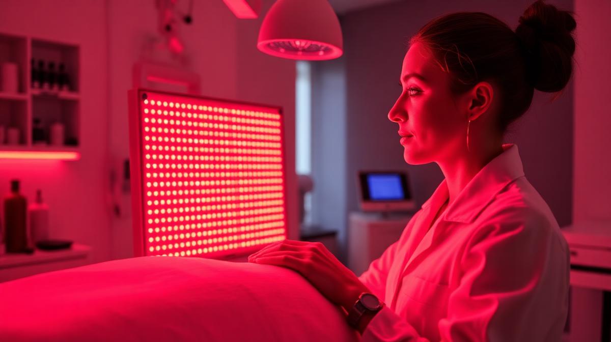 Red light therapy panel device for photobiomodulation treatment